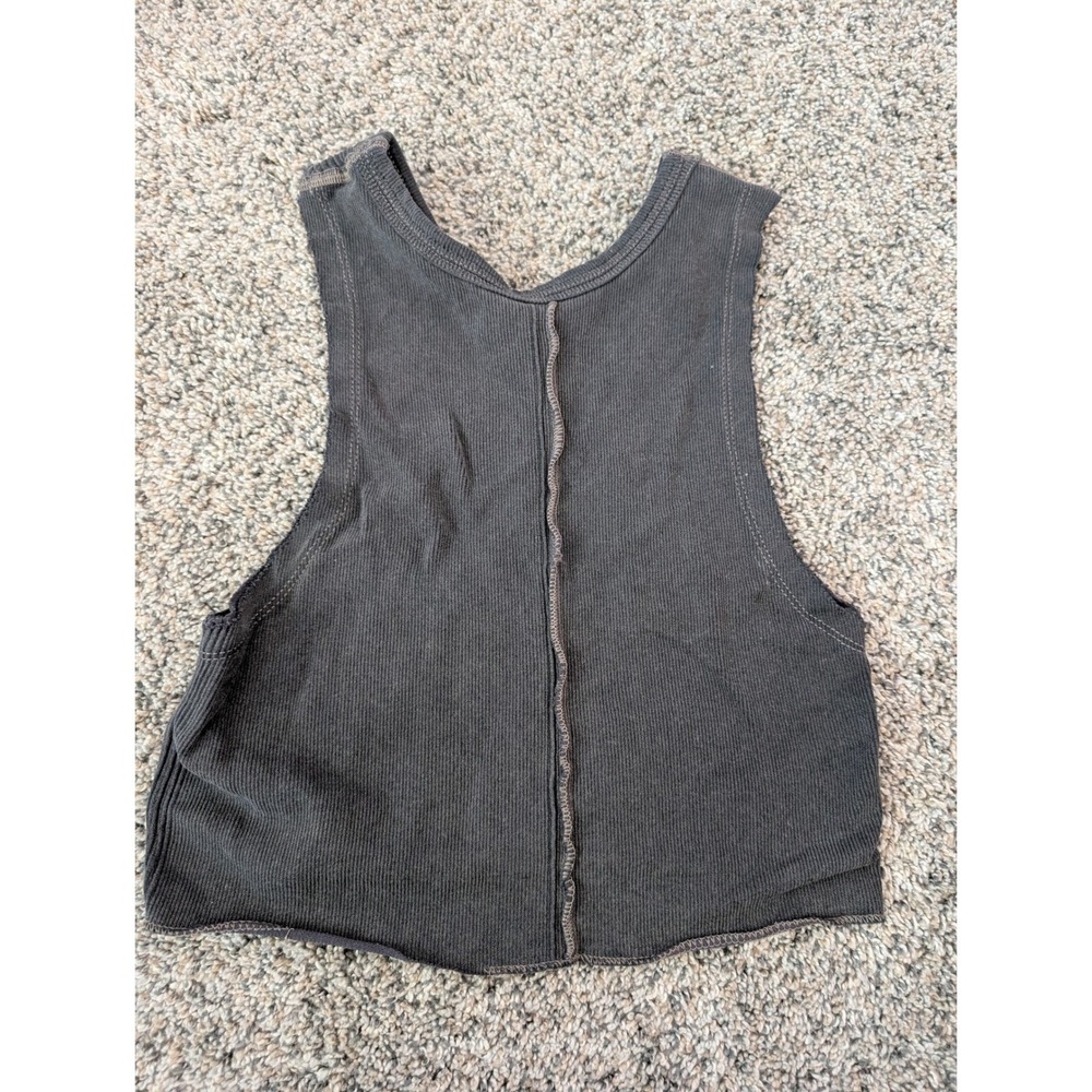 Urban Outfitters Out From Under Charcoal Ribbed Racerback Crop Tank Top M/L